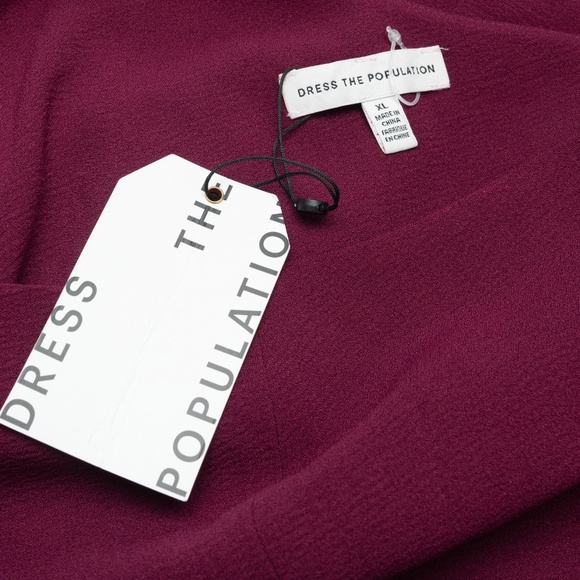 Dress the Population Georgina One Shoulder Bow Gown - Picture 8 of 15